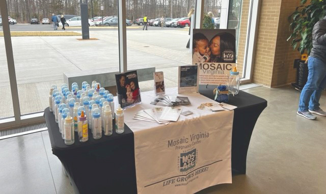 Mosaic Virginia Baby Bottle Campaign Display